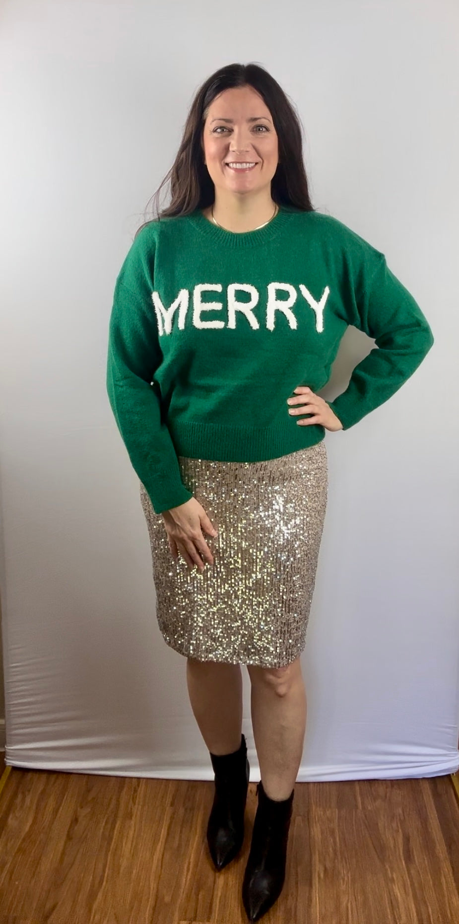 MERRY GREEN SWEATER