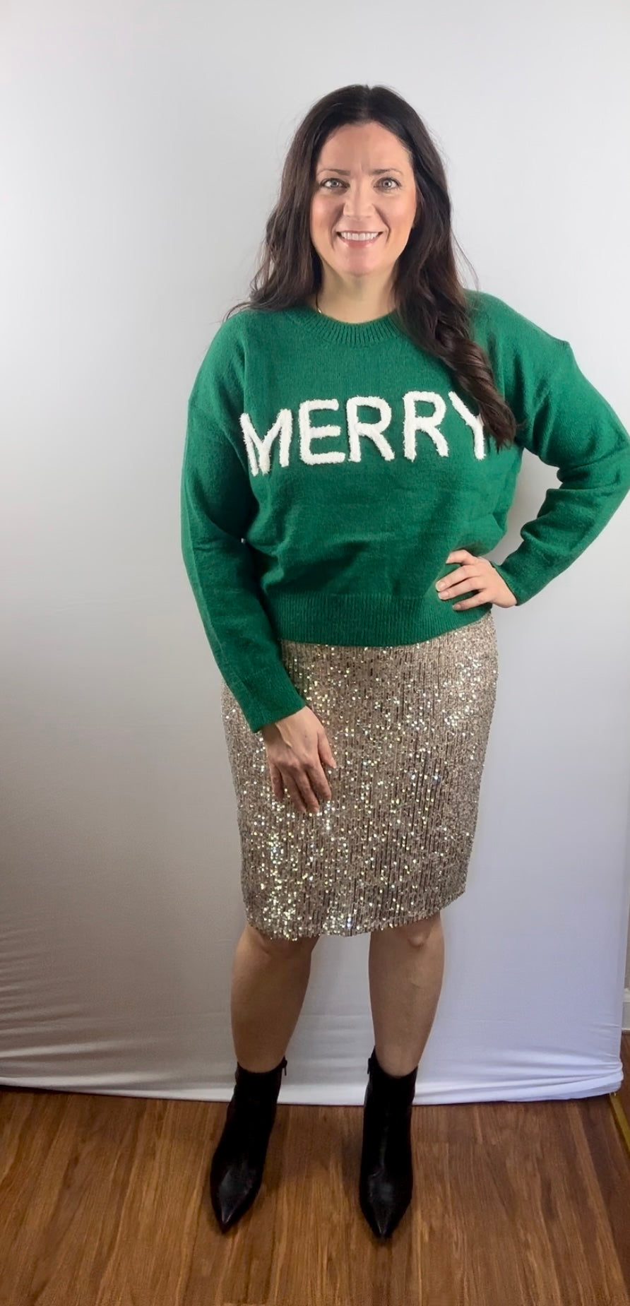 MERRY GREEN SWEATER