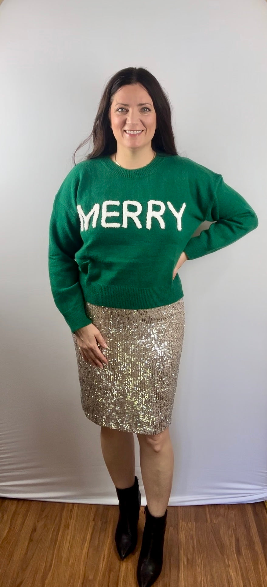 MERRY GREEN SWEATER