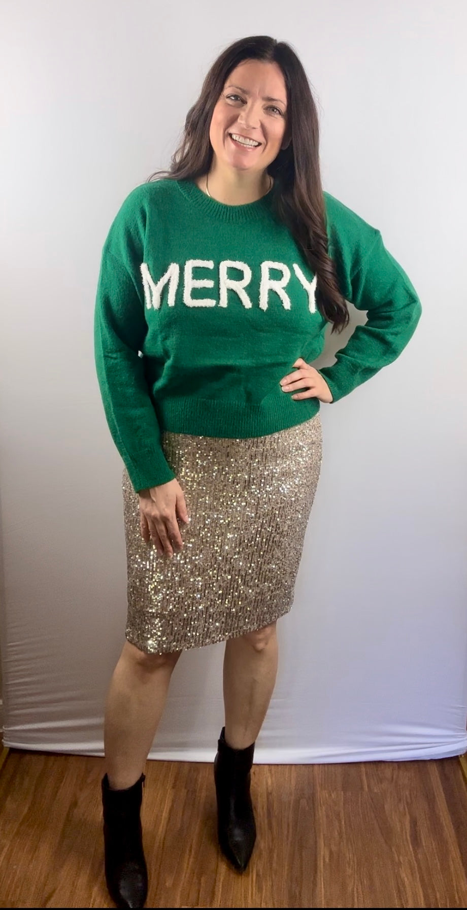 MERRY GREEN SWEATER