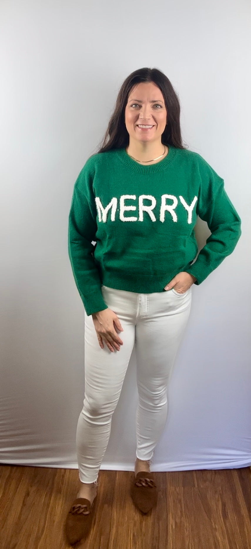 MERRY GREEN SWEATER