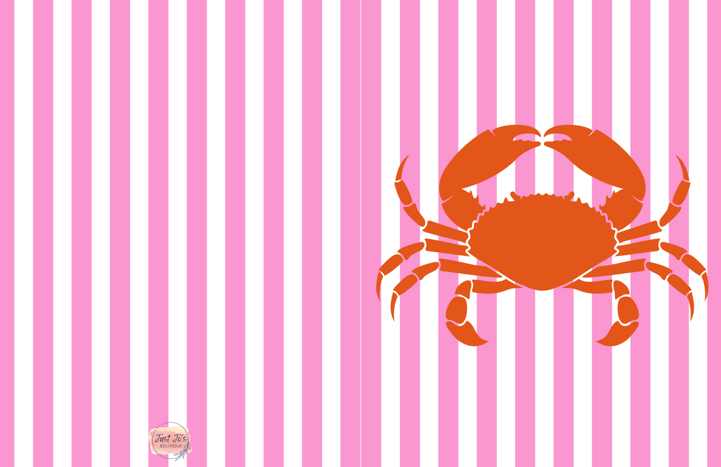 Pink & Orange Crab Greeting Card