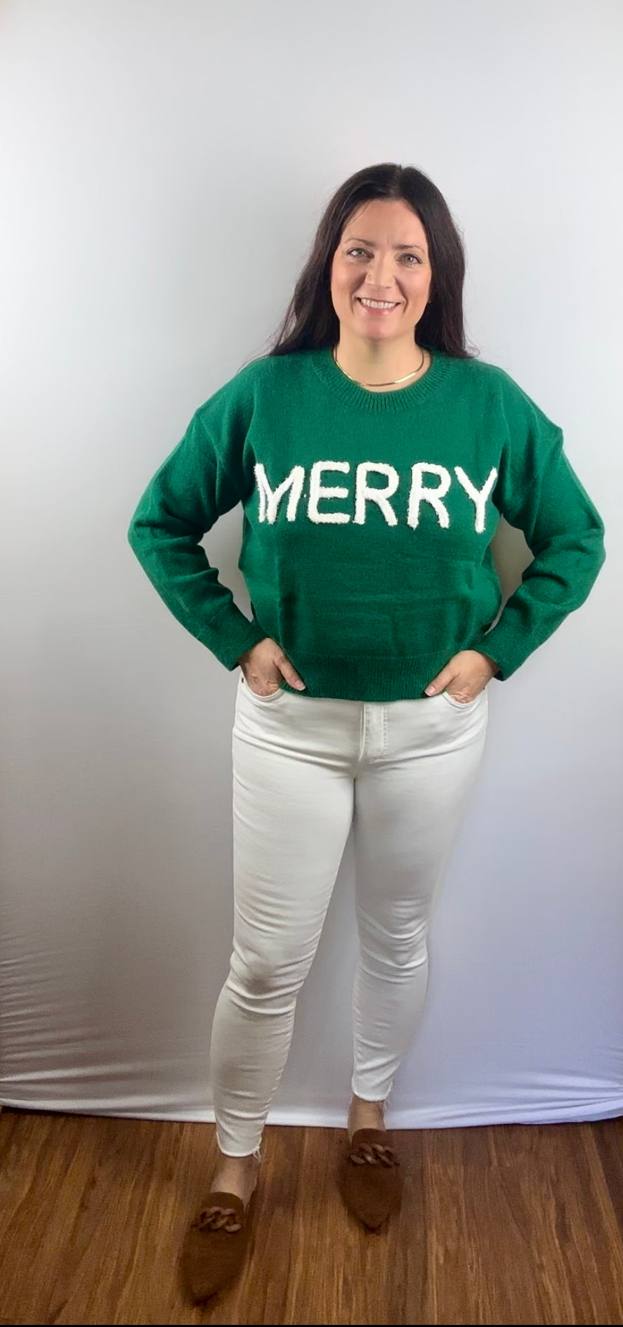 MERRY GREEN SWEATER