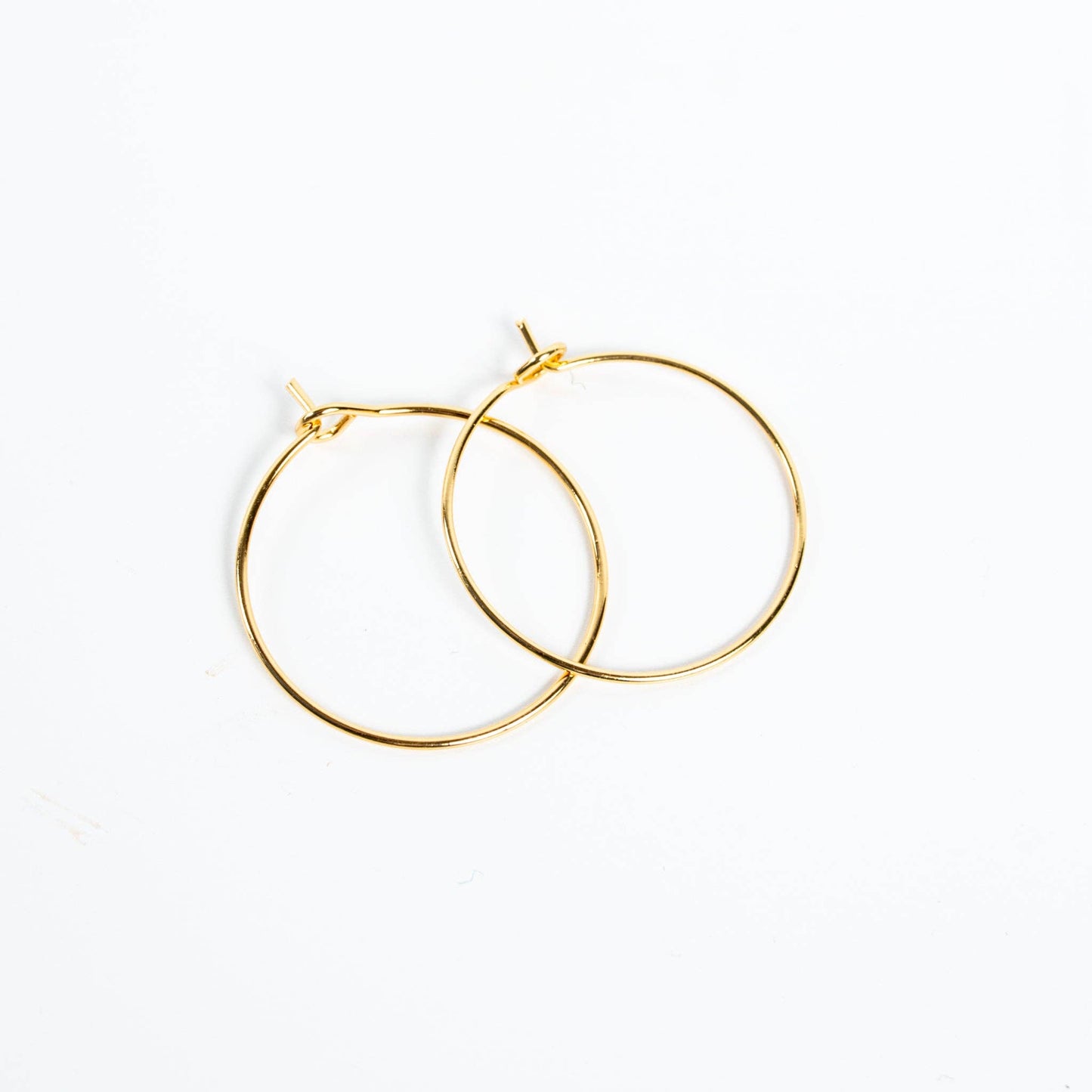 Lola Wire Gold Hoops-Small